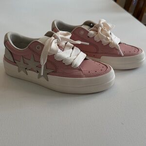 Amiri White Pink Stars woman sz 10 sunset skate sneakers